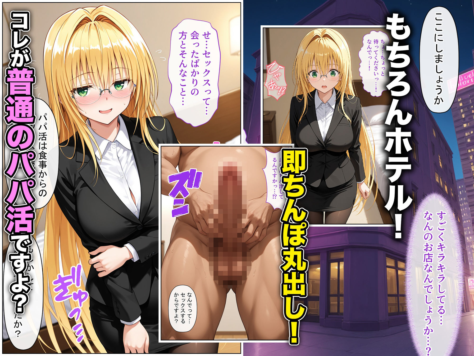 放課後、彼女たちはパパと会う〜チン媚び下品交尾〜欲しがり金髪巨乳ドジっ子教師、金と性欲に溺れる サンプル3ページ目