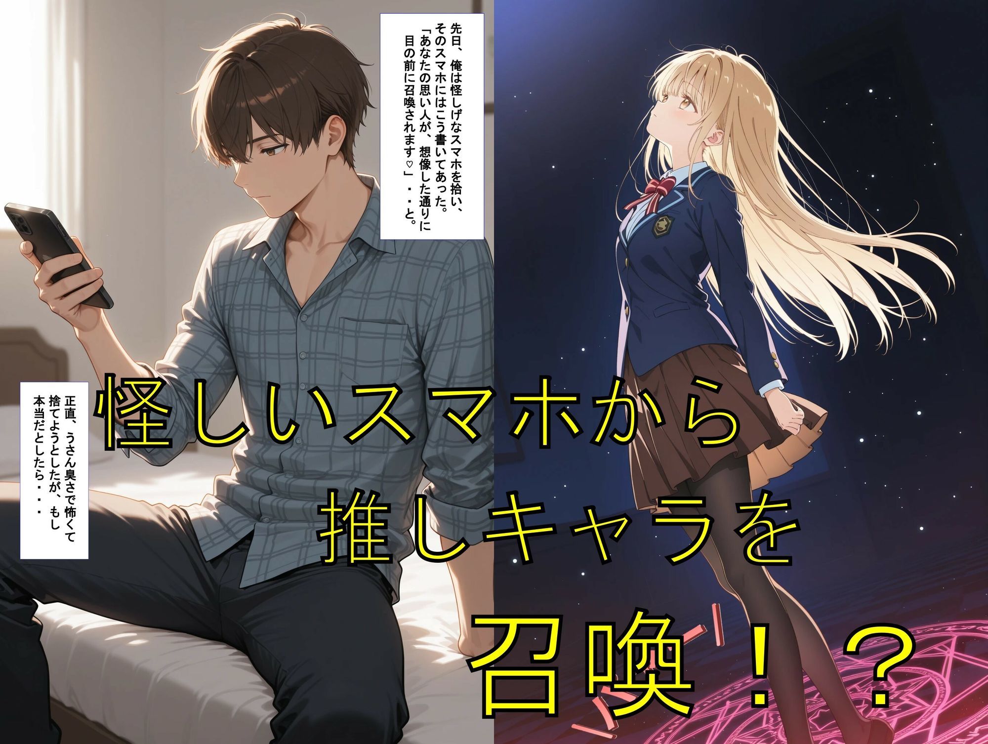 推しキャラ召喚した俺！  天使様のような可愛い美少女とラブラブな時間を  〜椎〇  真昼〜ver サンプル1ページ目