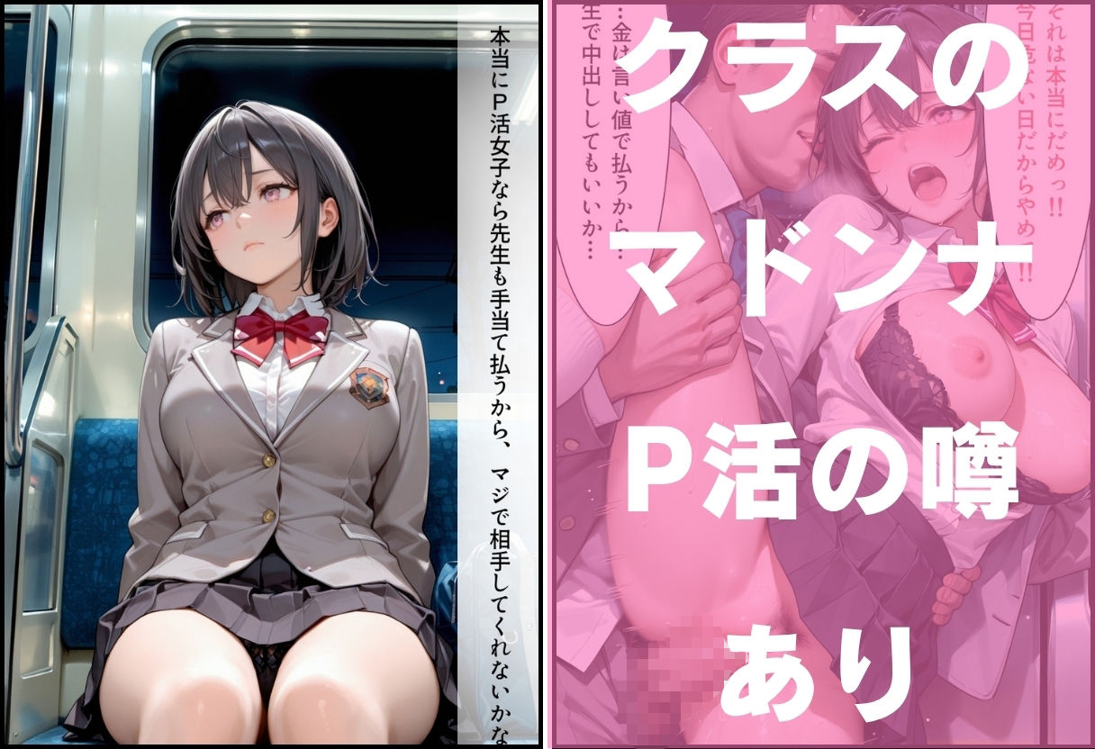 清楚なマドンナ女子校生 先生と秘密のP活プレイ  〜校内隠し撮りから、夜の電車でP活中出しまで〜 サンプル6ページ目