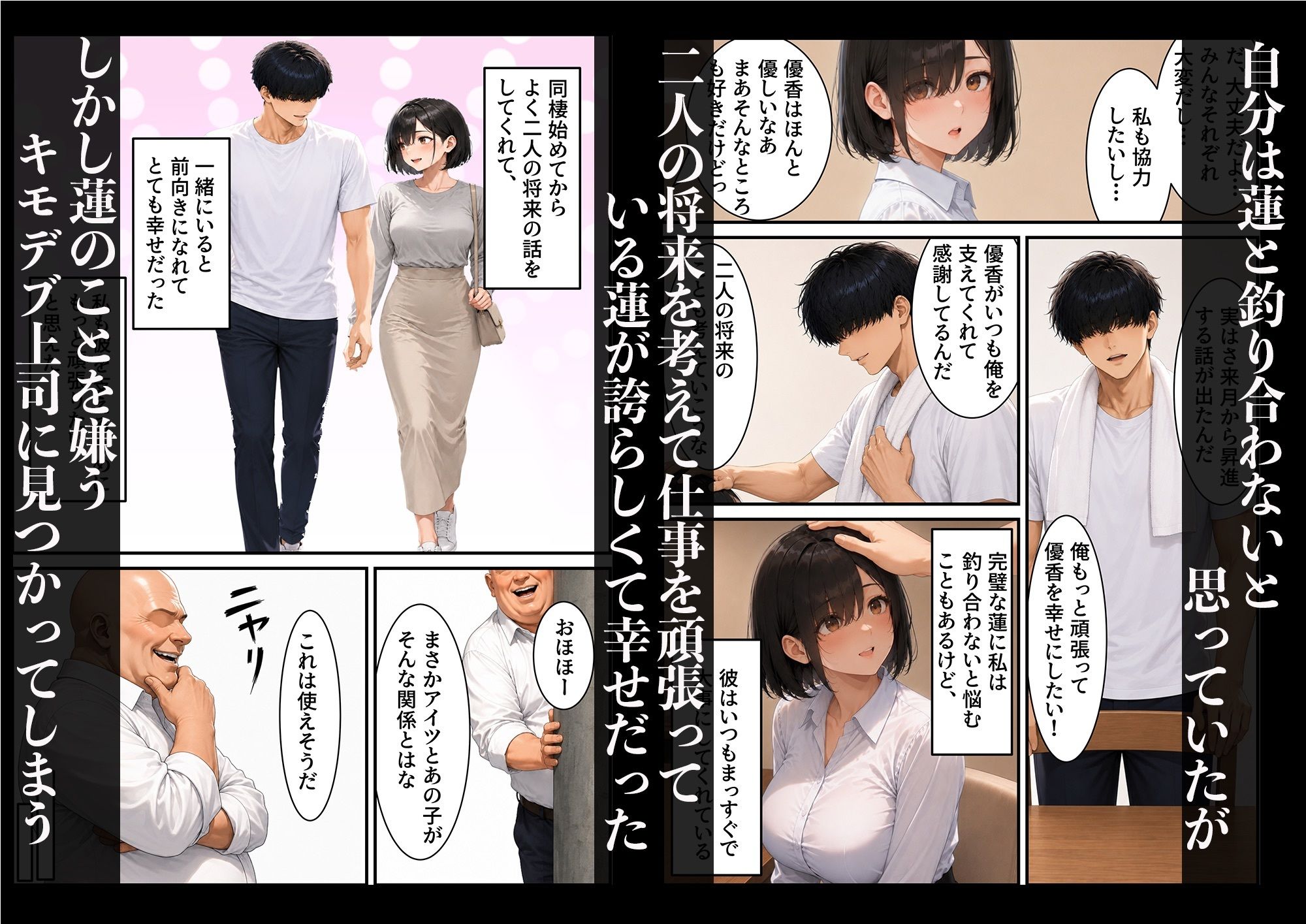 内緒で社内恋愛していた気弱な彼女がキモデブ上司からNTR肉便器になっていた話 サンプル2ページ目