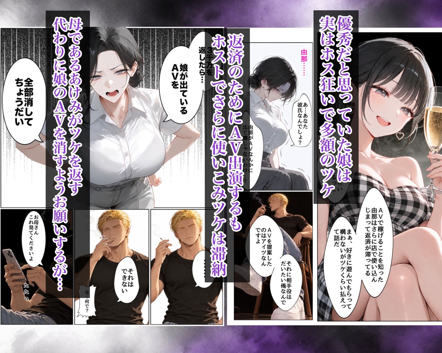 娘の彼氏とAV撮影〜娘の彼氏のチン〇でイキ狂い尿と潮をまき散らす人妻警官〜 サンプル3ページ目