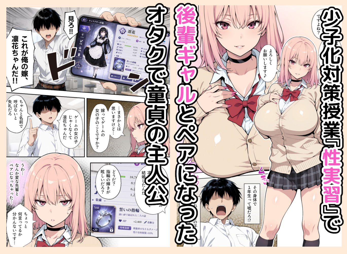 童貞の俺が性実習の授業であざとい系後輩ギャルと遺伝子相性SSSだった件 サンプル1ページ目