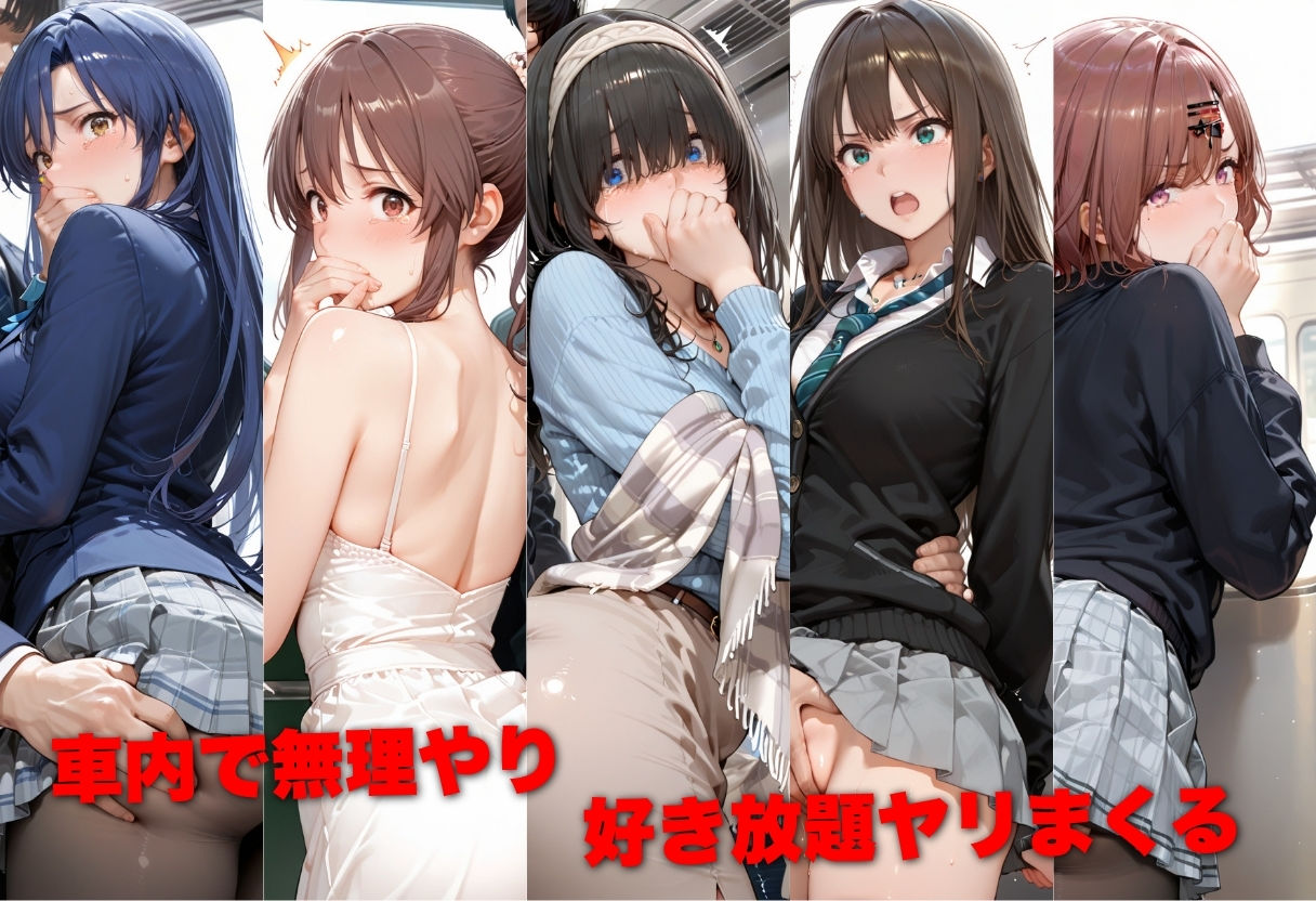 電車で痴●した美女をガラスに押し付けメス堕ちさせた話 ア●ドルマスター編 サンプル2ページ目