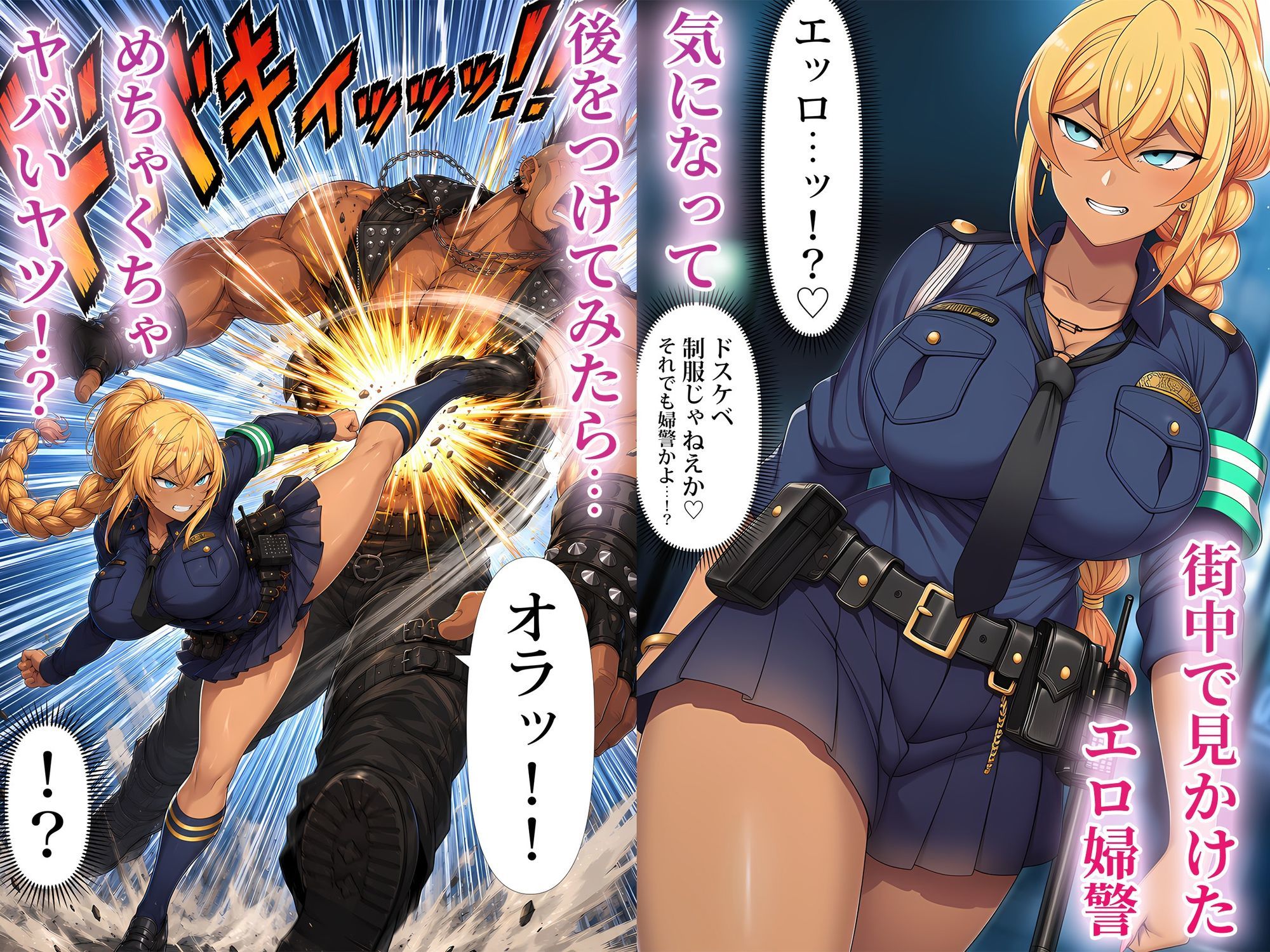 非モテの俺が武闘派ギャル婦警をエロい目で見てたらなぜか性奴●志願してきた サンプル1ページ目