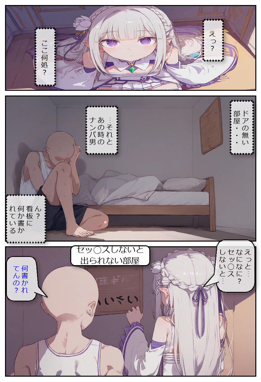 ナンパ男とセッ◯スしないと出られない部屋 エ◯リア編 サンプル2ページ目