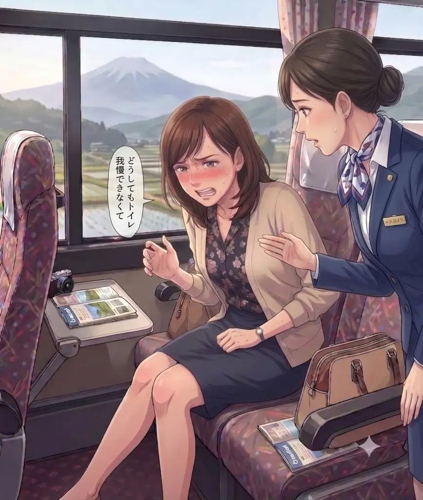 アラフィフ美魔女 おしっこ漏れそうで大ピンチ！ サンプル1ページ目