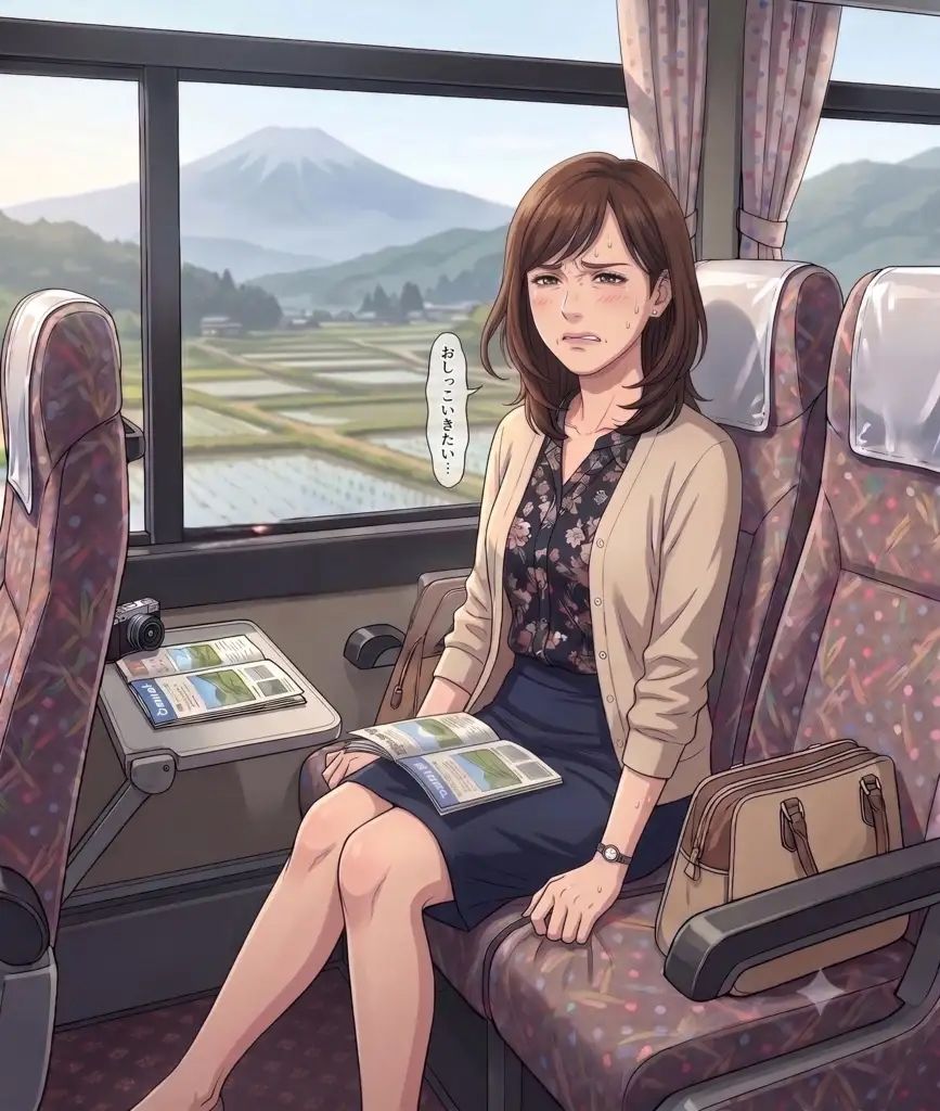アラフィフ美魔女 おしっこ漏れそうで大ピンチ！ サンプル3ページ目