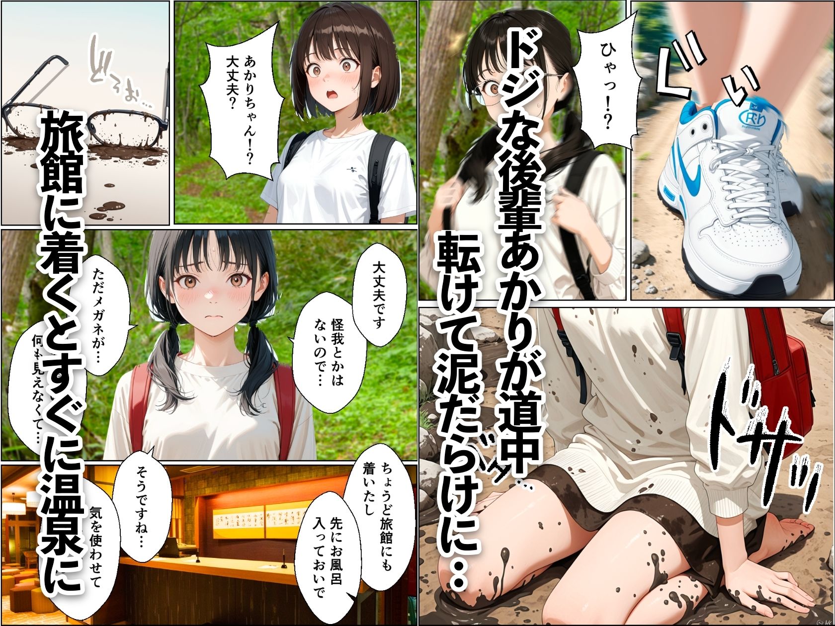 媚薬温泉 効果効能が凄すぎて 女子大生3人とハーレム サンプル2ページ目