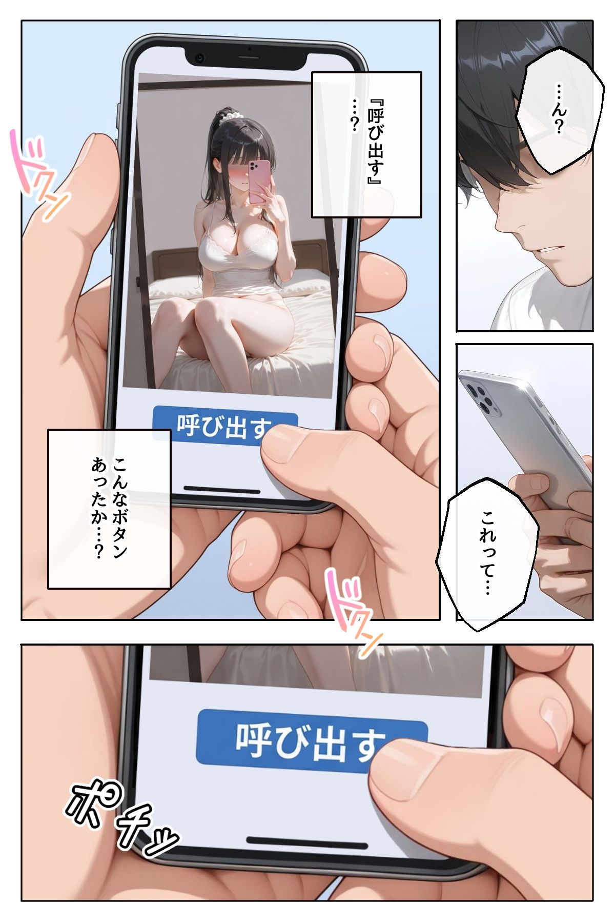 裏アカ女子、呼び出しアプリ サンプル2ページ目