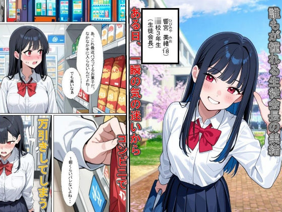 清楚系 生徒会長を脅迫してマゾメス化させた話 サンプル1ページ目