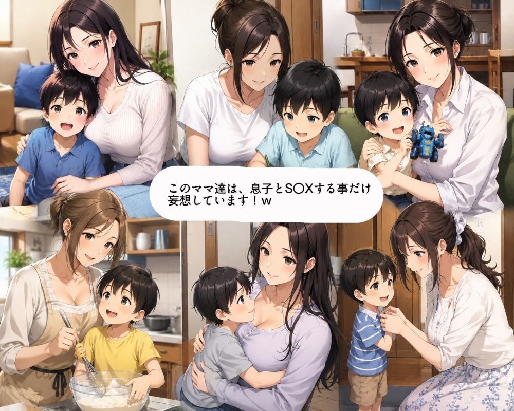母子相姦ママがいっぱい  1  妄想ママズ サンプル2ページ目
