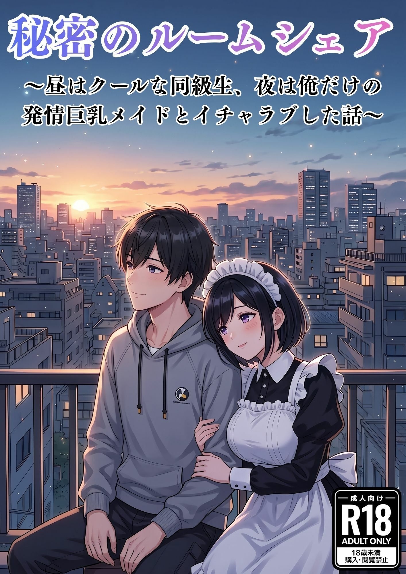 秘密のルームシェア 〜昼はクールな同級生、夜は俺だけの発情巨乳メイドとイチャラブした話〜 サンプル1ページ目
