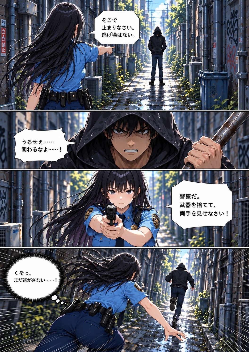 囚われた美人すぎる婦警 サンプル1ページ目