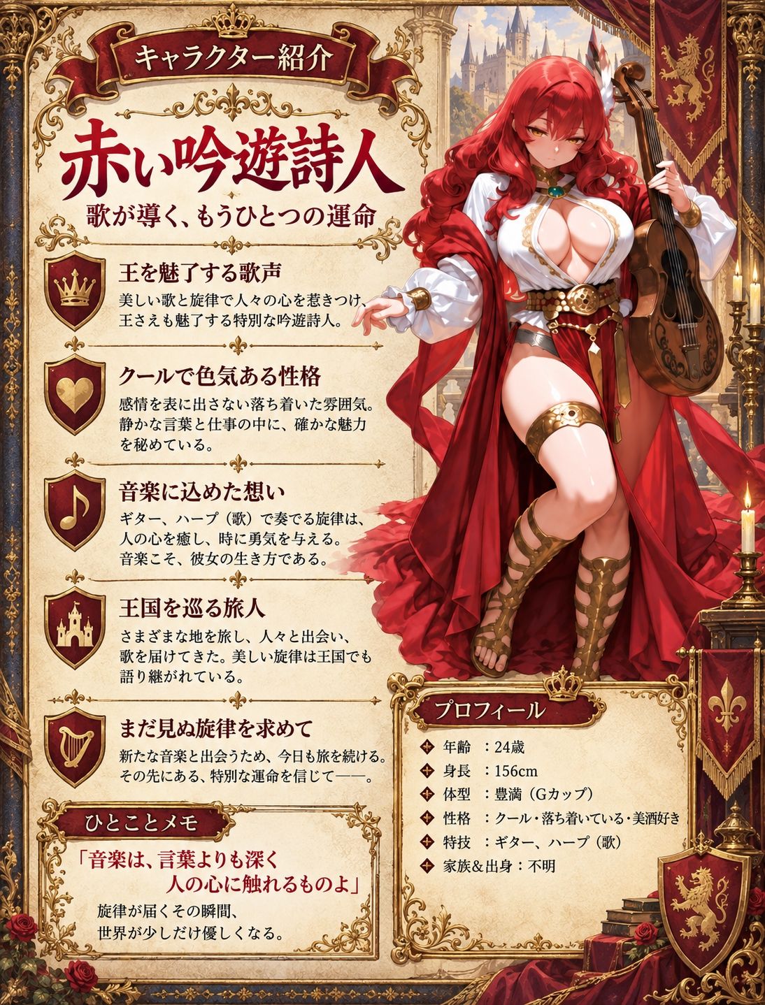 勇者PT壊滅計画 第二の標的・赤い吟遊詩人アテナ サンプル1ページ目