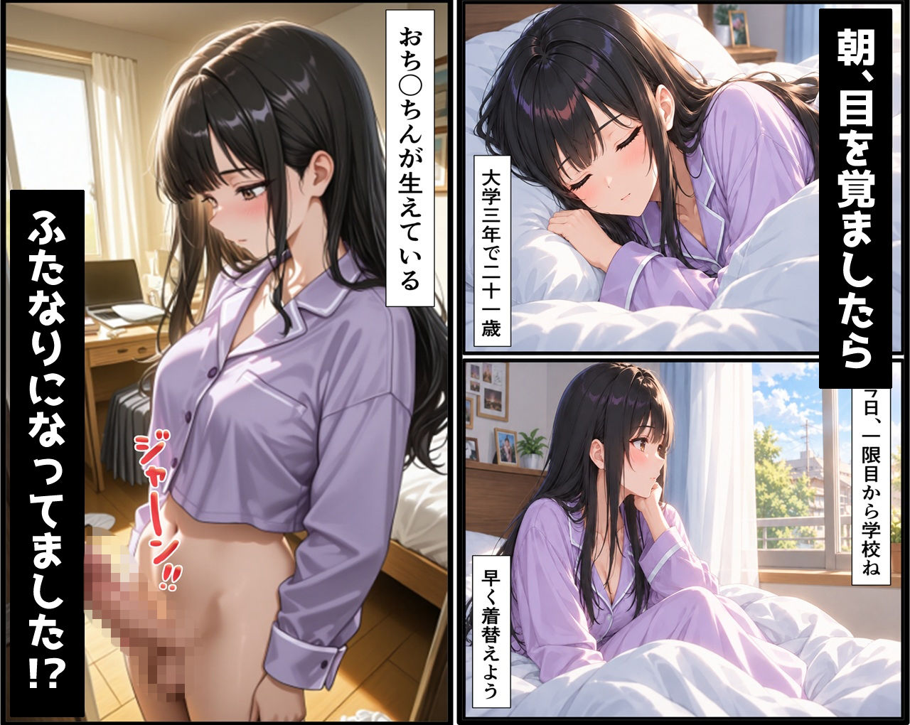 無防備すぎる同級生に、理性が追いつかなかった話 第17.5話「椿の秘密の一日」 サンプル1ページ目