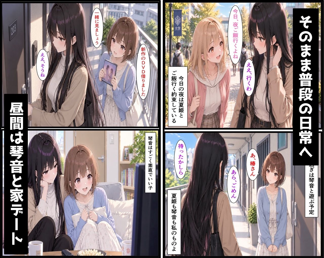 無防備すぎる同級生に、理性が追いつかなかった話 第17.5話「椿の秘密の一日」 サンプル3ページ目