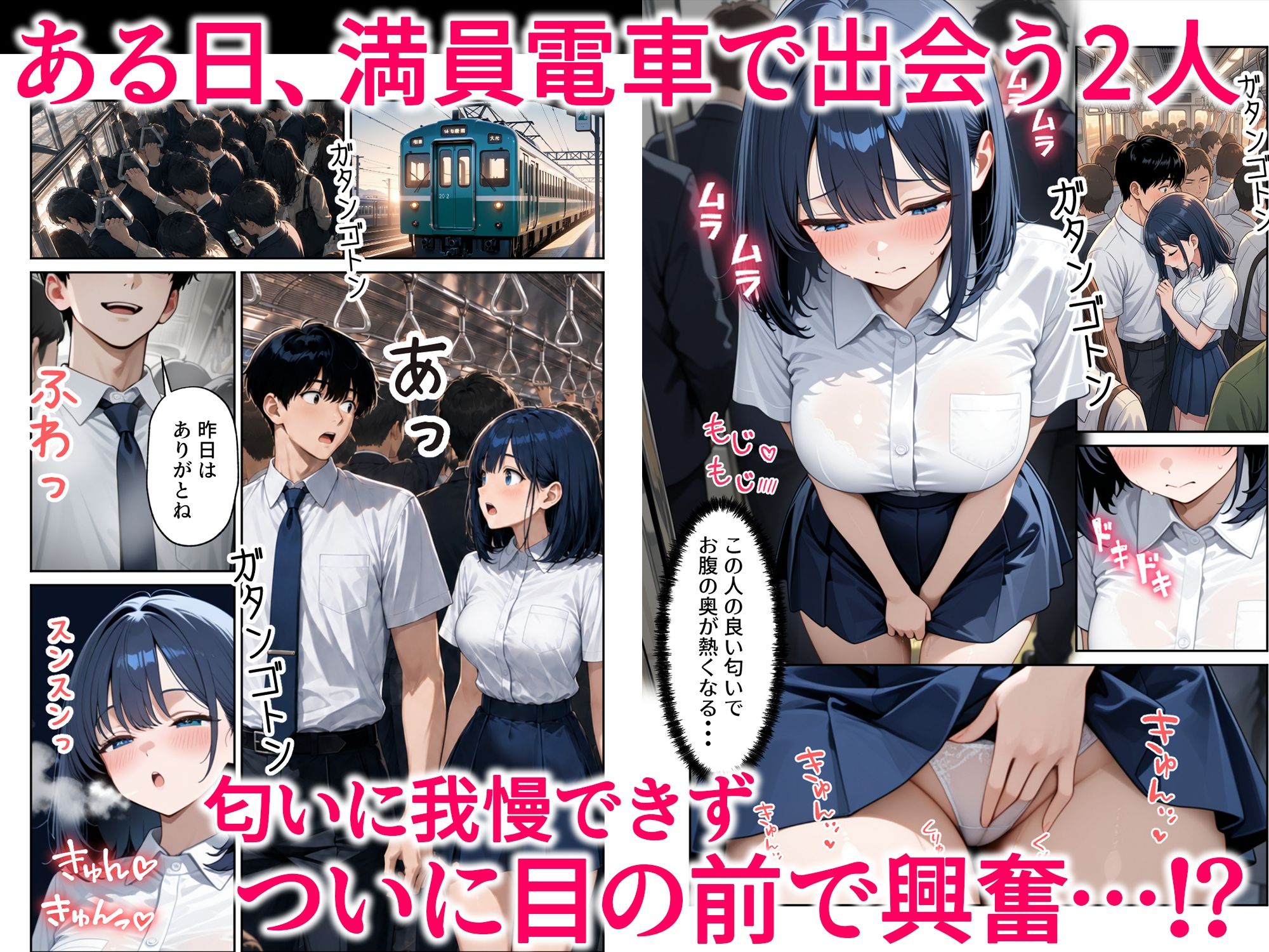 電車でオナニーする匂いフェチJ◯にたっぷり中出し サンプル4ページ目