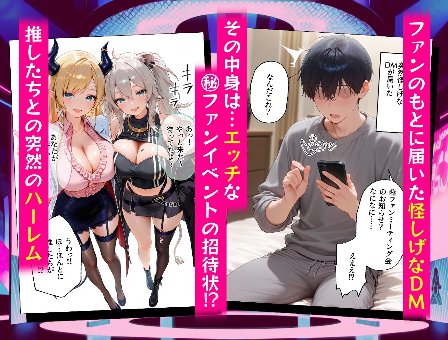元気っ子とセクシーV達のドスケベマル秘ファンサービス サンプル1ページ目