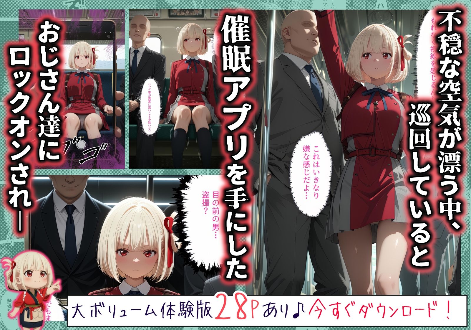 【催〇痴〇電車X】連続中出しで肉便器化した最強のリ〇リス  -錦〇千束  編- サンプル2ページ目