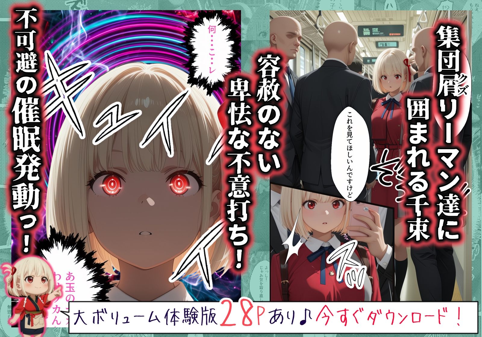 【催〇痴〇電車X】連続中出しで肉便器化した最強のリ〇リス  -錦〇千束  編- サンプル3ページ目
