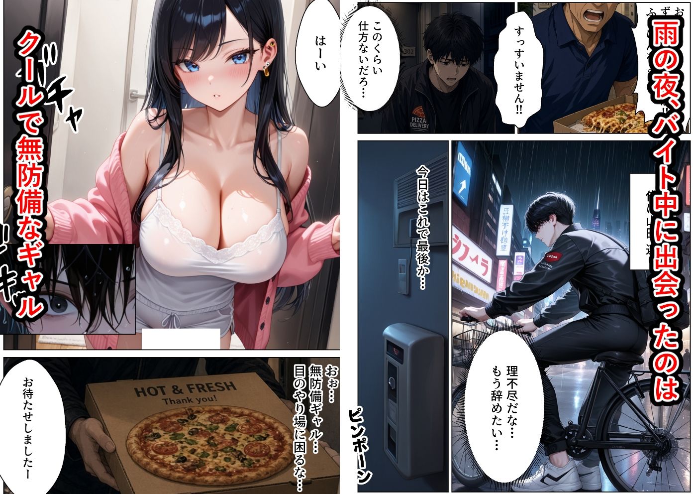 バイト中に出会った学校1のクールギャルといちゃラブセックスできた話 サンプル1ページ目