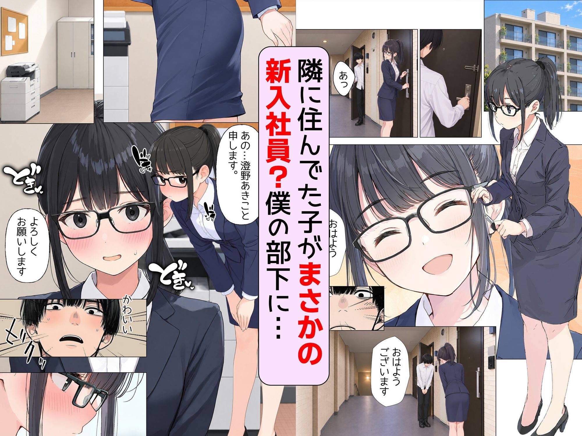 【漫画】まさかお隣さんが僕の会社の新卒OLだったなんて サンプル2ページ目