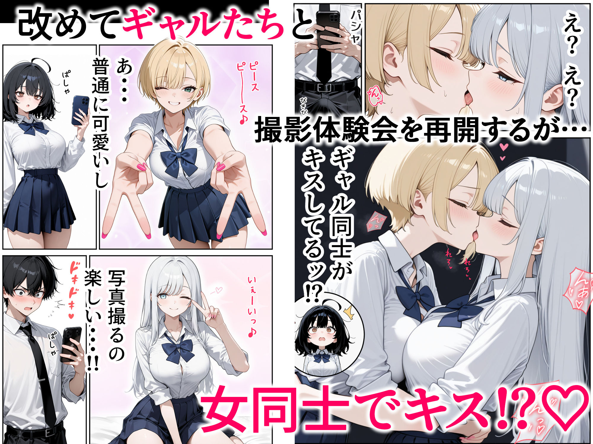 ハメ撮り好きなJ◯たちとハーレムSEXした話 サンプル5ページ目
