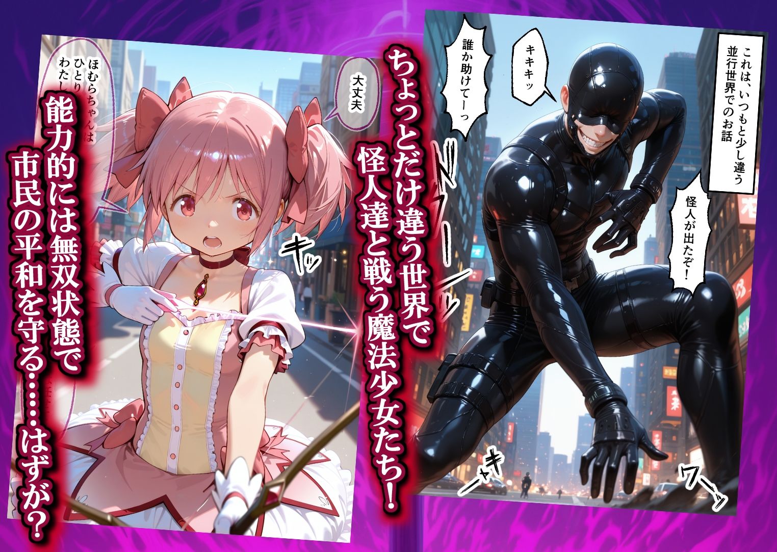 魔法少女 闇落ち 敗北ルートもう戻れない 繰り返される凌●と快楽で嫌なはずなのに…まど〇ギ編 サンプル1ページ目