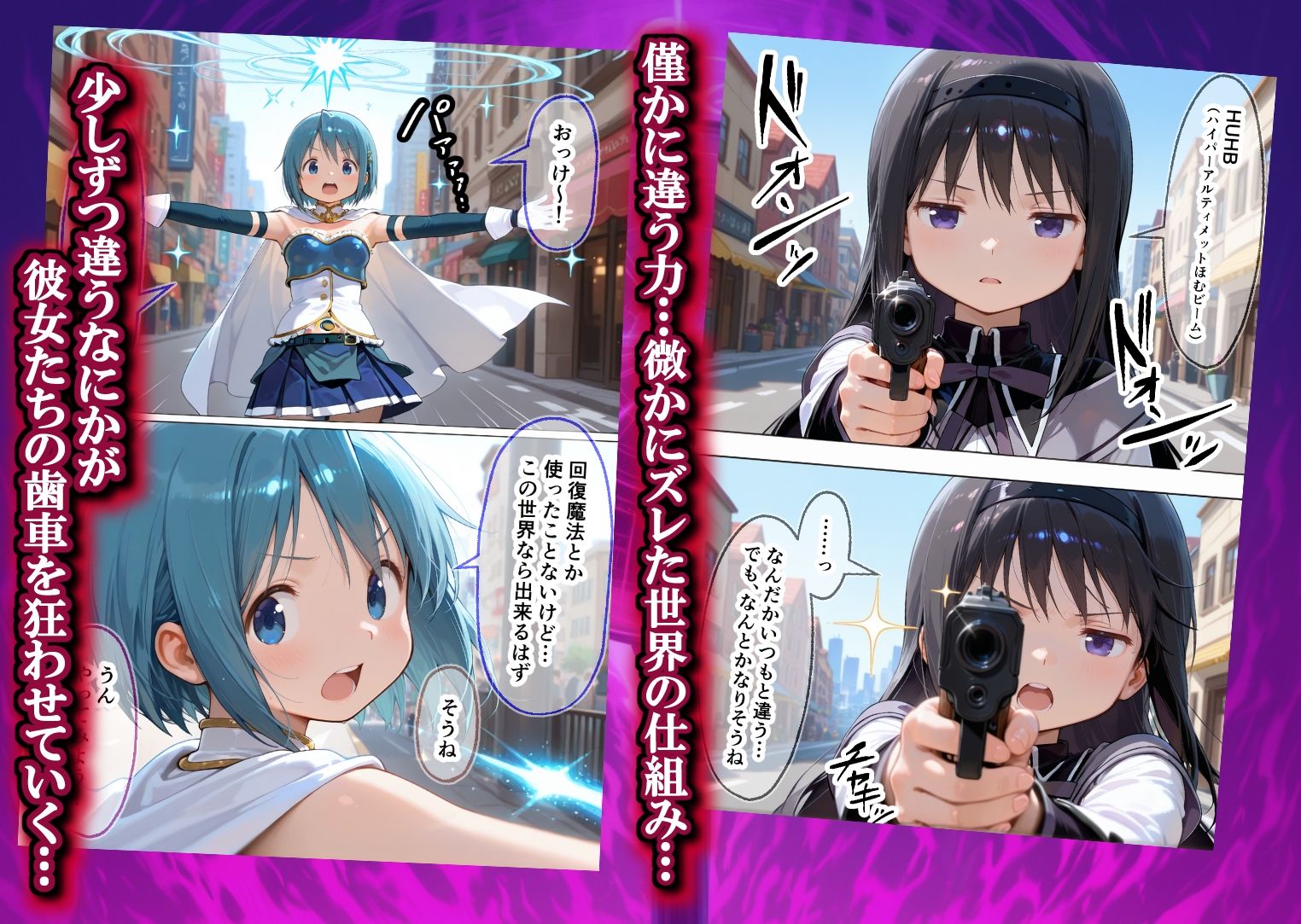 魔法少女 闇落ち 敗北ルートもう戻れない 繰り返される凌●と快楽で嫌なはずなのに…まど〇ギ編 サンプル2ページ目