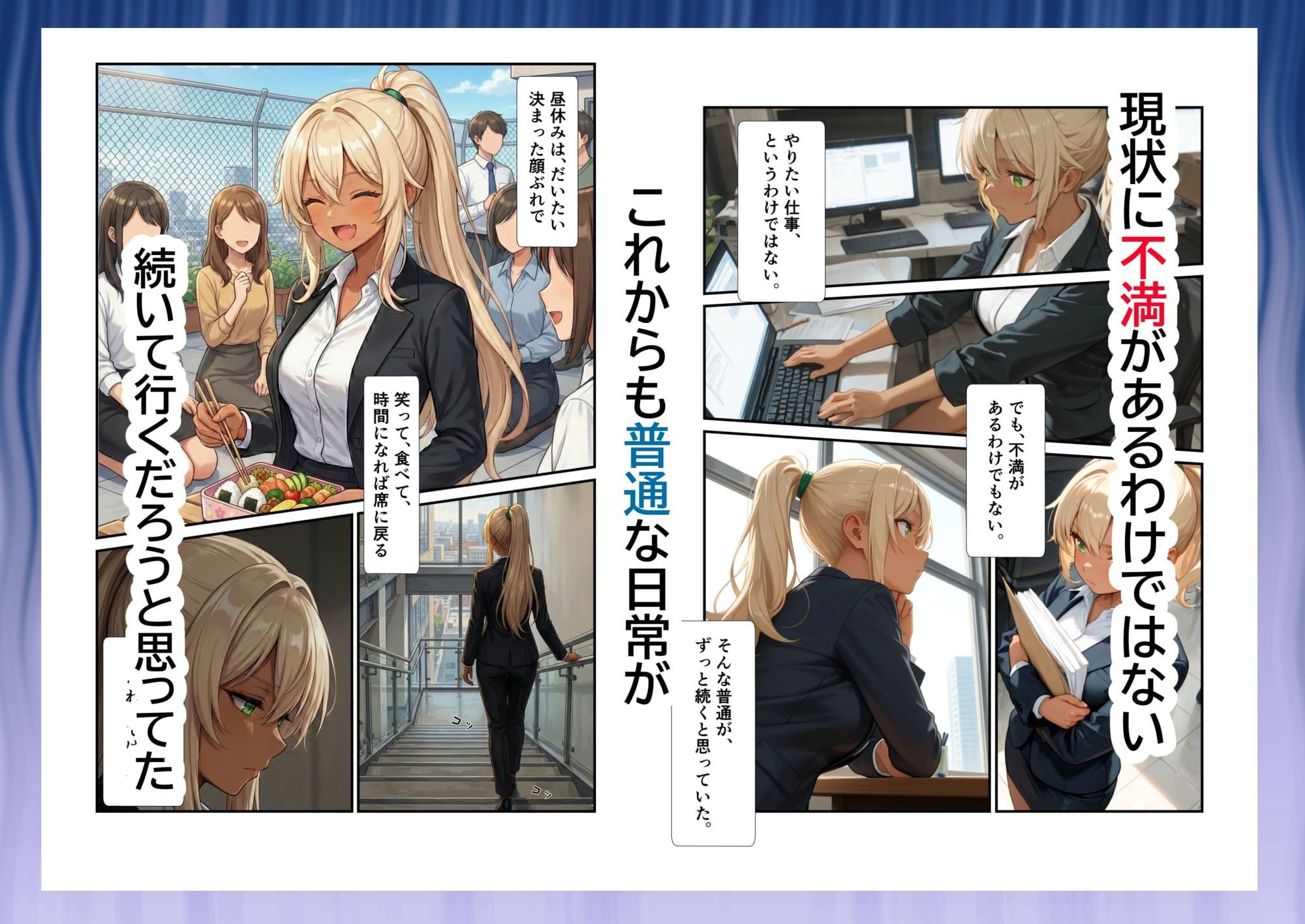 日常が崩壊し、メイド服の下で悦楽を求められるような話 サンプル1ページ目