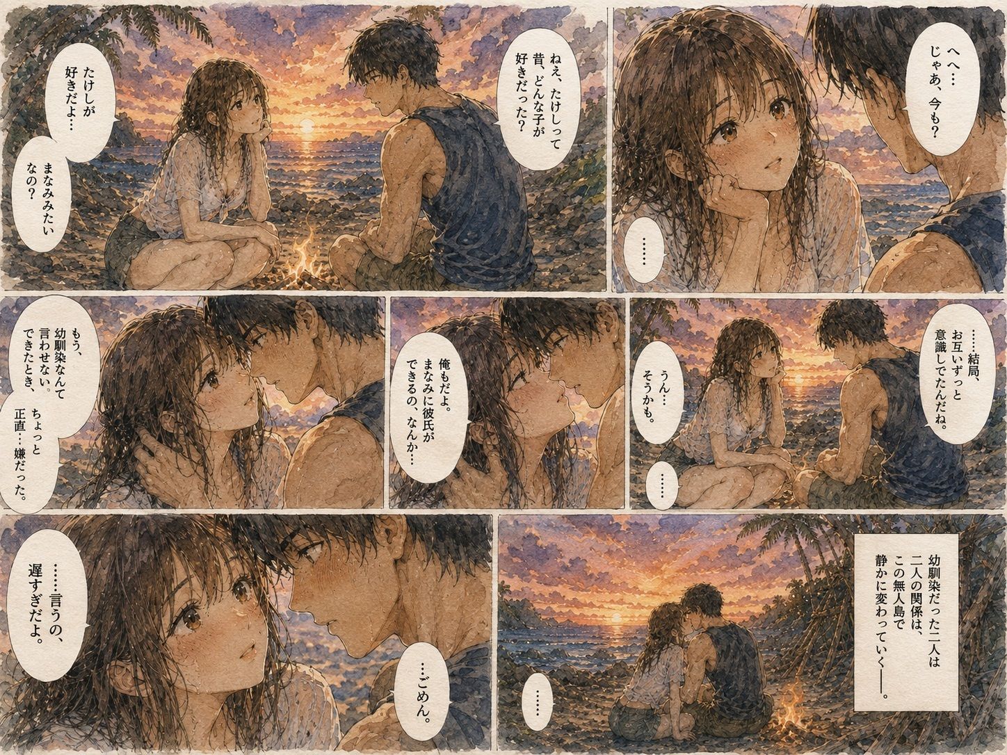 無人島で幼馴染と二人きり。 〜助けが来ないなら、もう我慢できない〜 サンプル4ページ目
