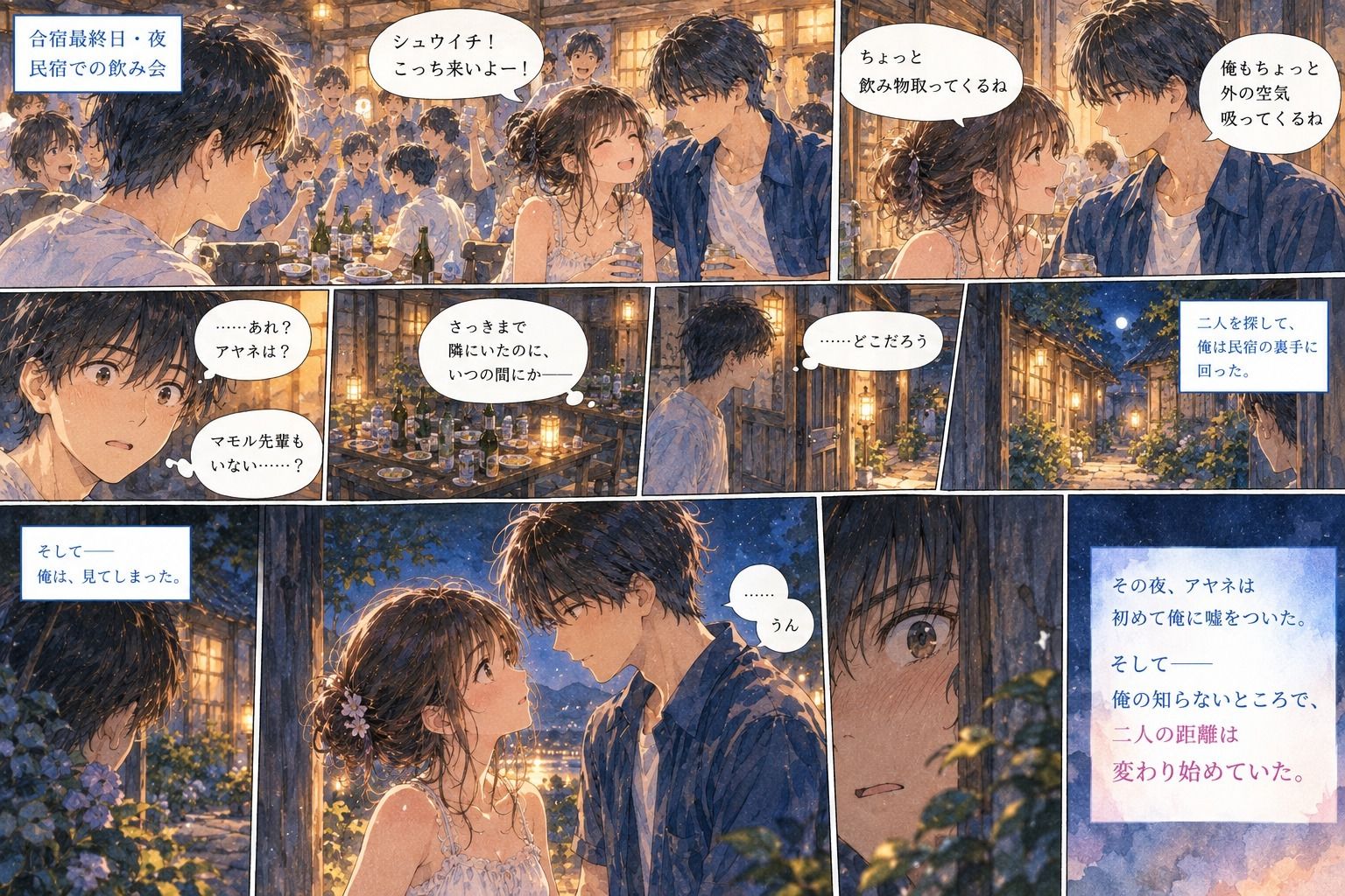 『大学の夏合宿で、彼女を先輩に奪われた。』 サンプル4ページ目
