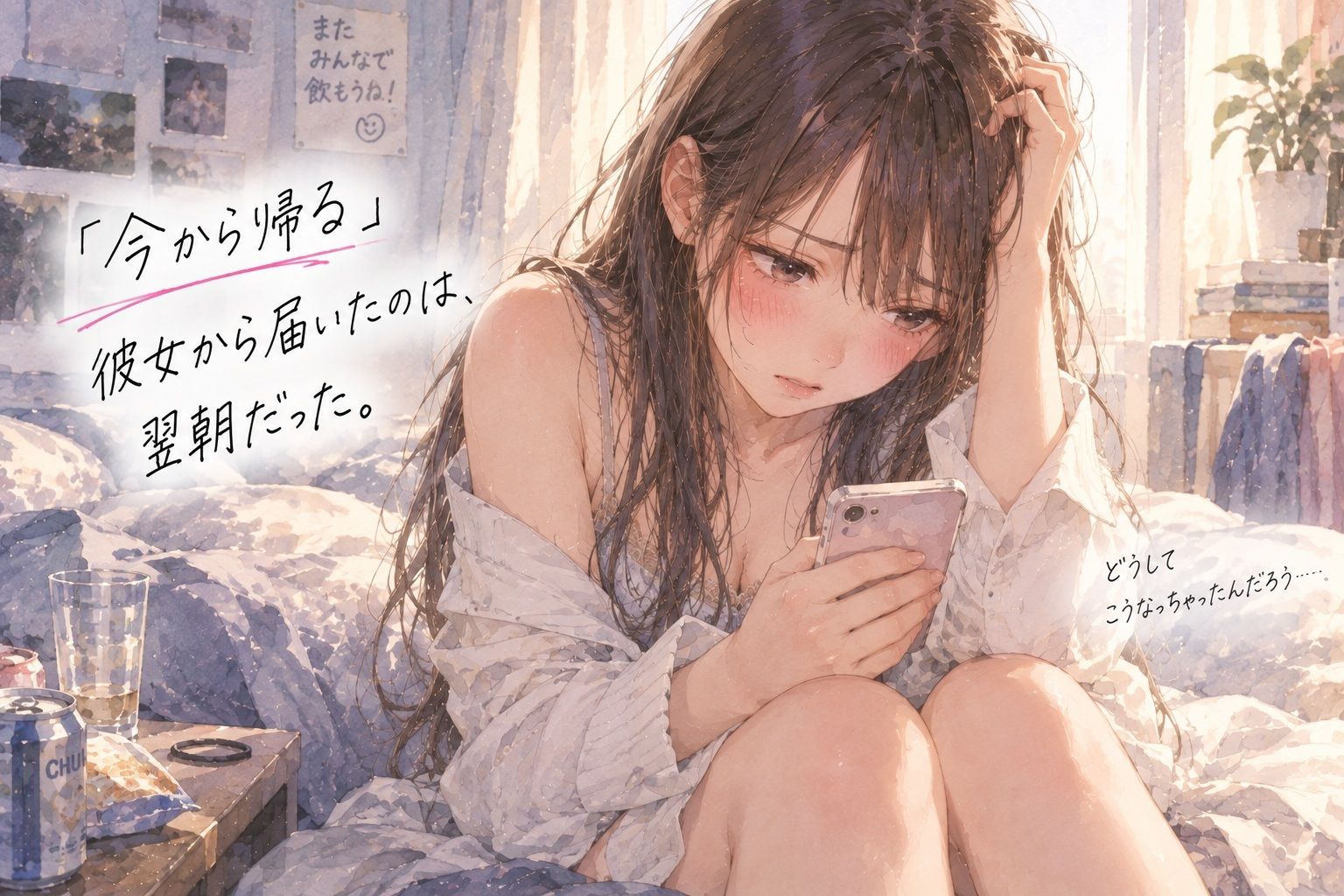 『大学の宅飲みで、彼女を先輩に寝取られた。』 サンプル2ページ目