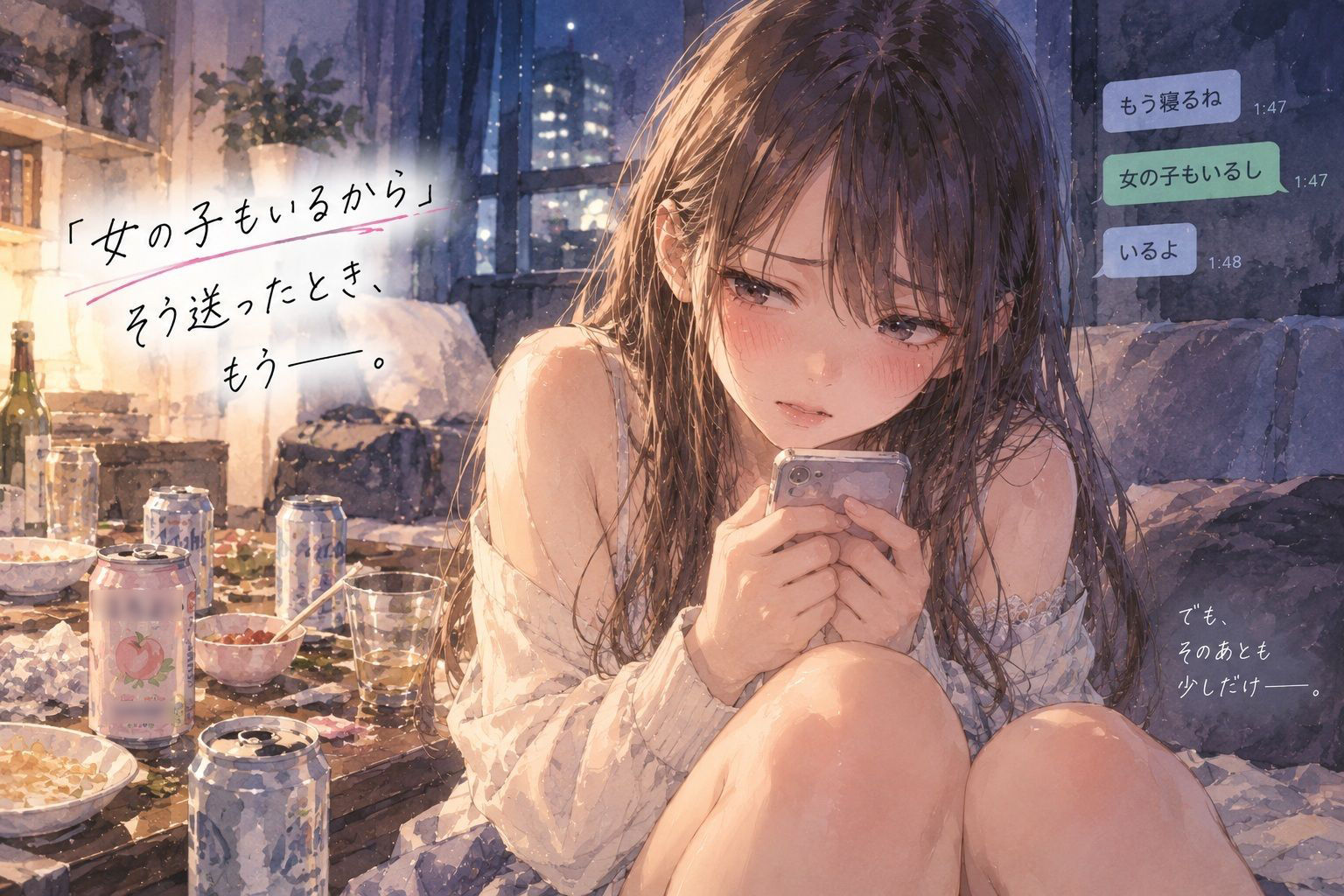 『大学の宅飲みで、彼女を先輩に寝取られた。』 サンプル3ページ目