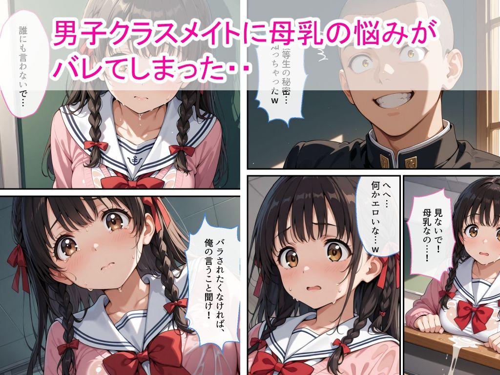 【高画質版】母乳女子校生が男子生徒に弱みを握られ中出し絶頂した話 サンプル2ページ目