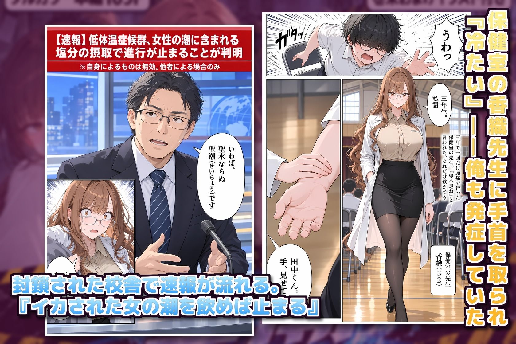 聖潮（せいちょう）―潮を飲まなきゃ死ぬ世界で、非モテの俺が封鎖校舎の女3人を吹かせて救う3日間― サンプル3ページ目