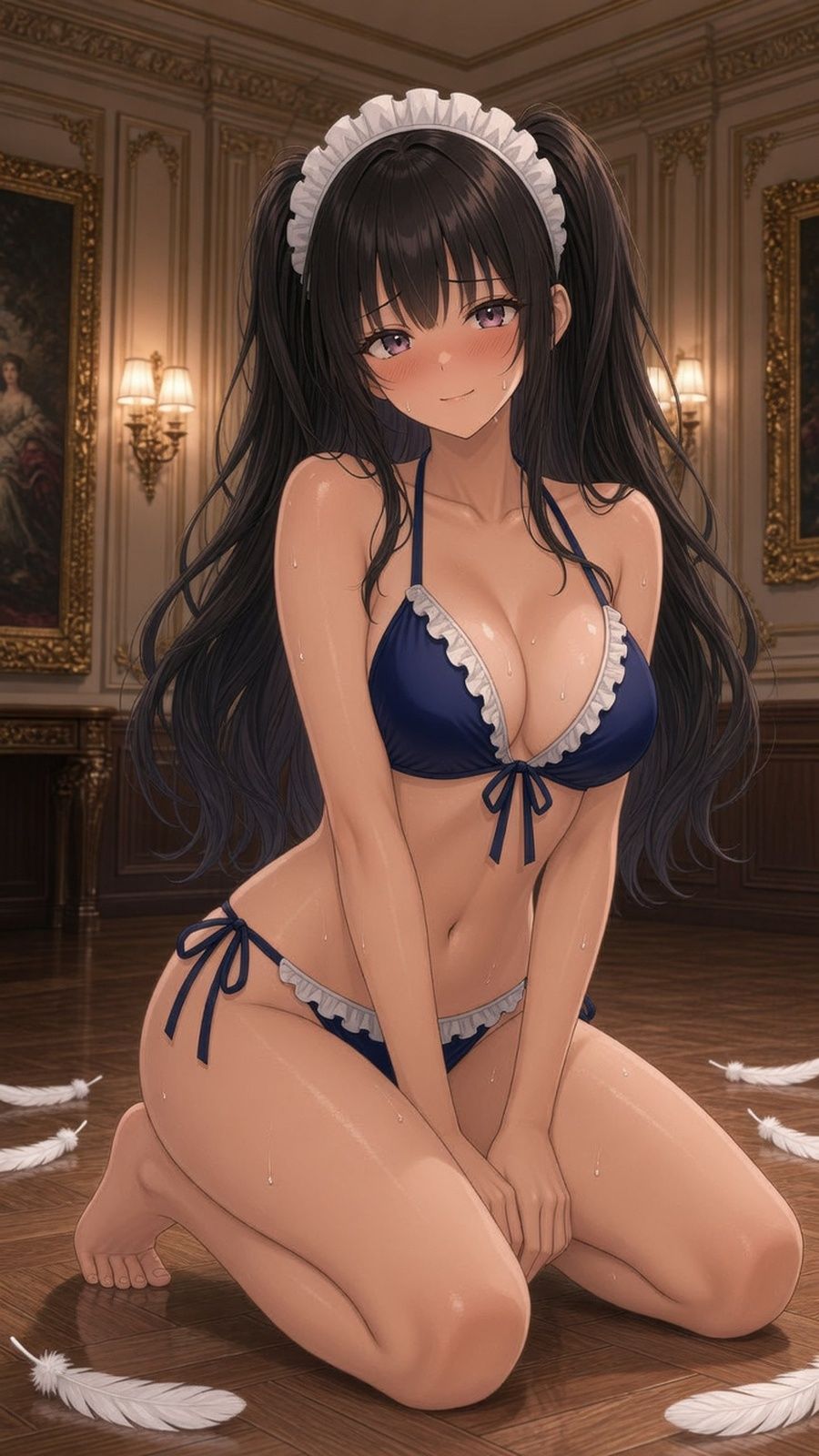 【機械姦】快楽マシーン〜黒髪メイド拘束実験〜 サンプル2ページ目