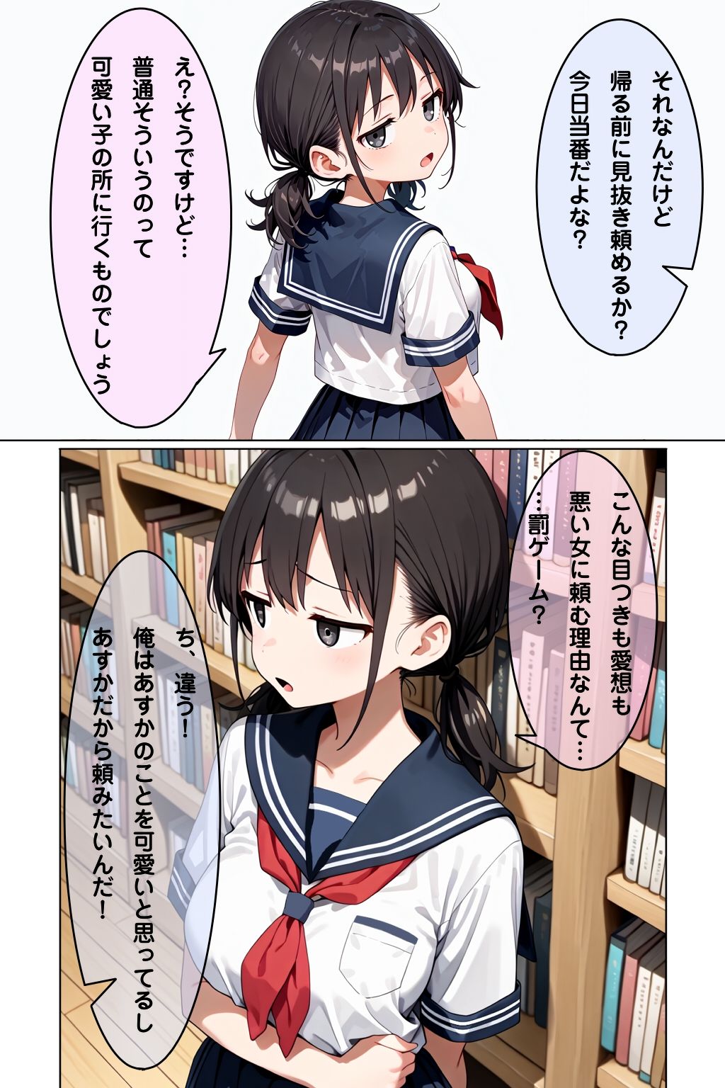 学校で見抜き制度が導入されたので後輩で見抜きしたお話 サンプル2ページ目