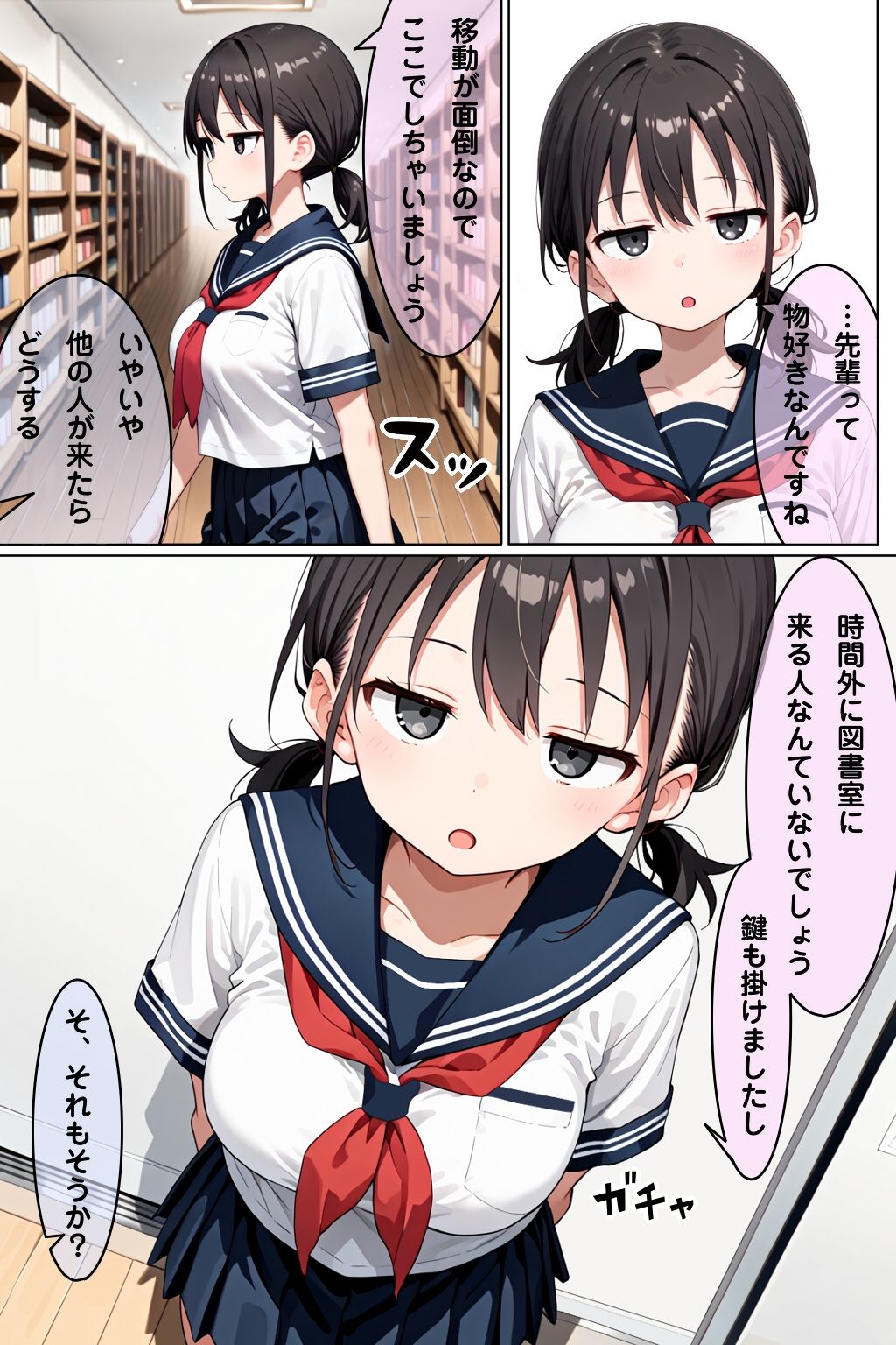 学校で見抜き制度が導入されたので後輩で見抜きしたお話 サンプル3ページ目
