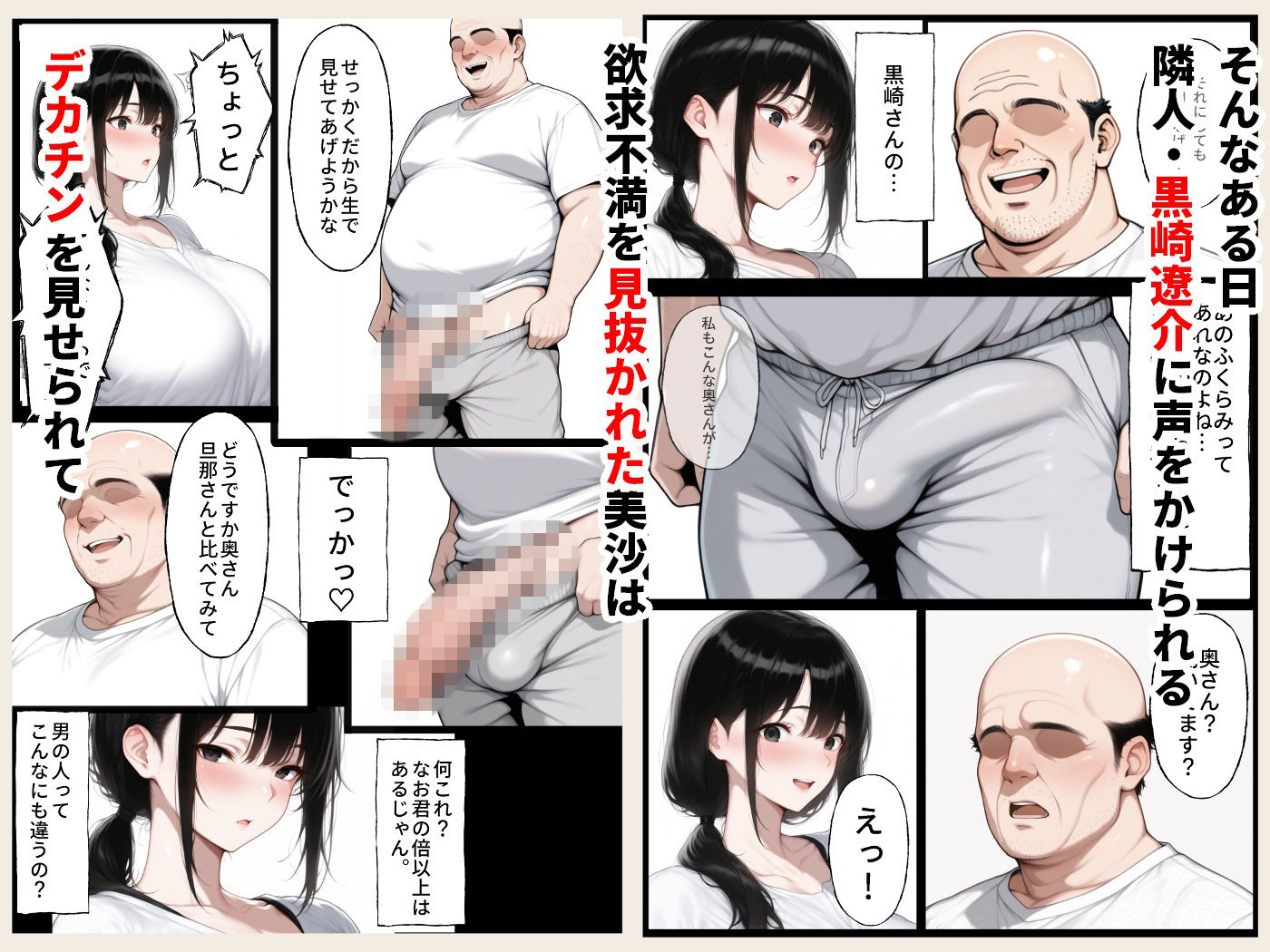 隣の人妻をデカチンで寝取る サンプル2ページ目