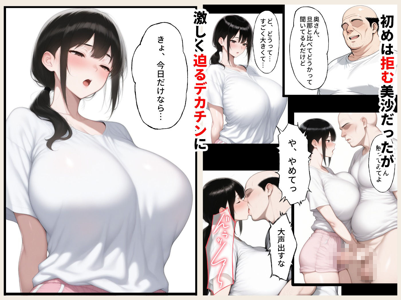 隣の人妻をデカチンで寝取る サンプル3ページ目