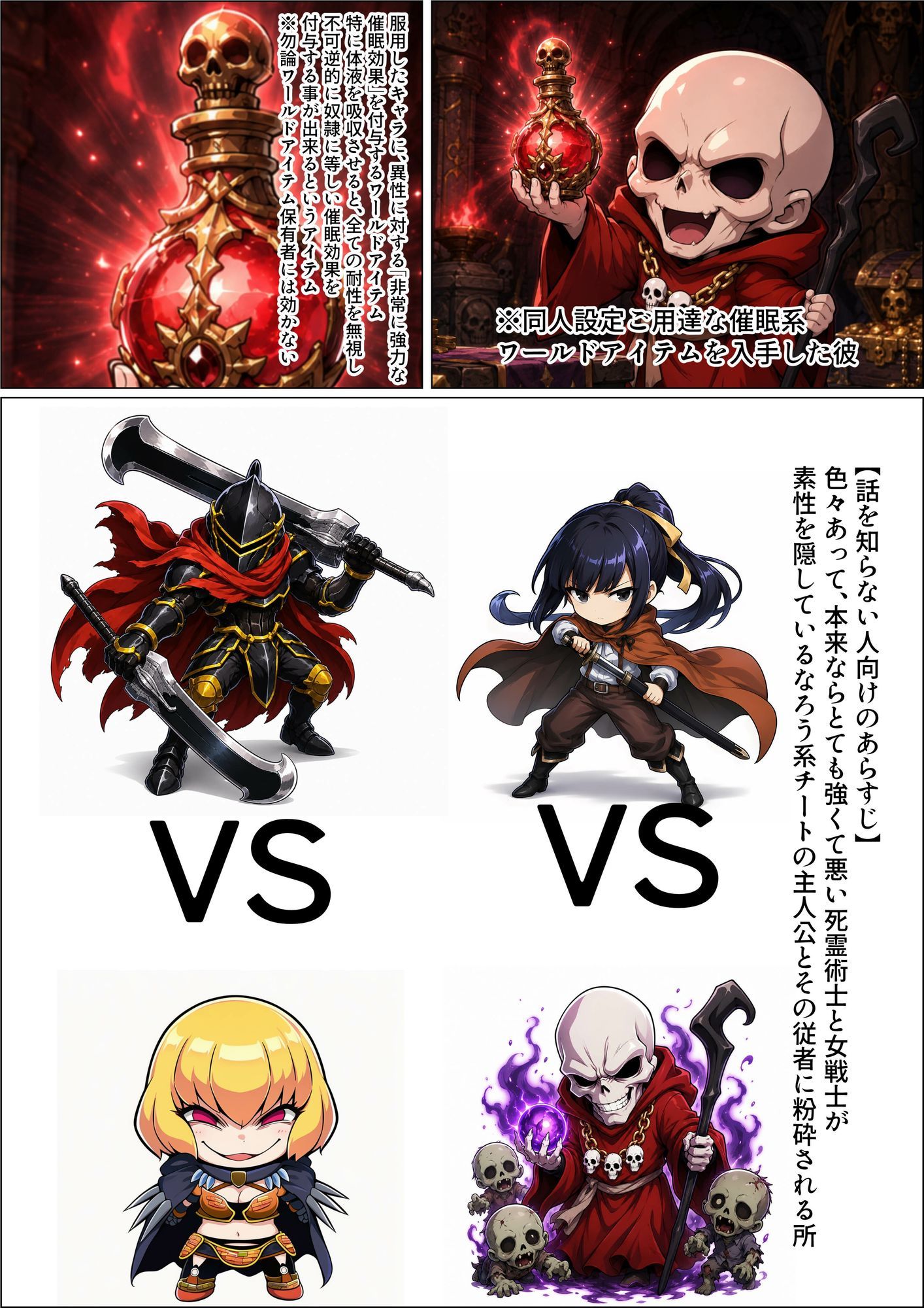 強キャラ美女がアイテムで魅了されて格下に寝取られる話 サンプル3ページ目
