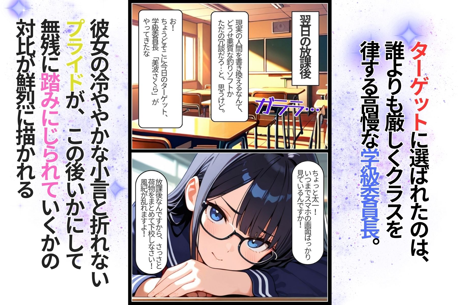 脳内操作アプリで真面目委員長を強●メスギャルペット化する件 サンプル3ページ目
