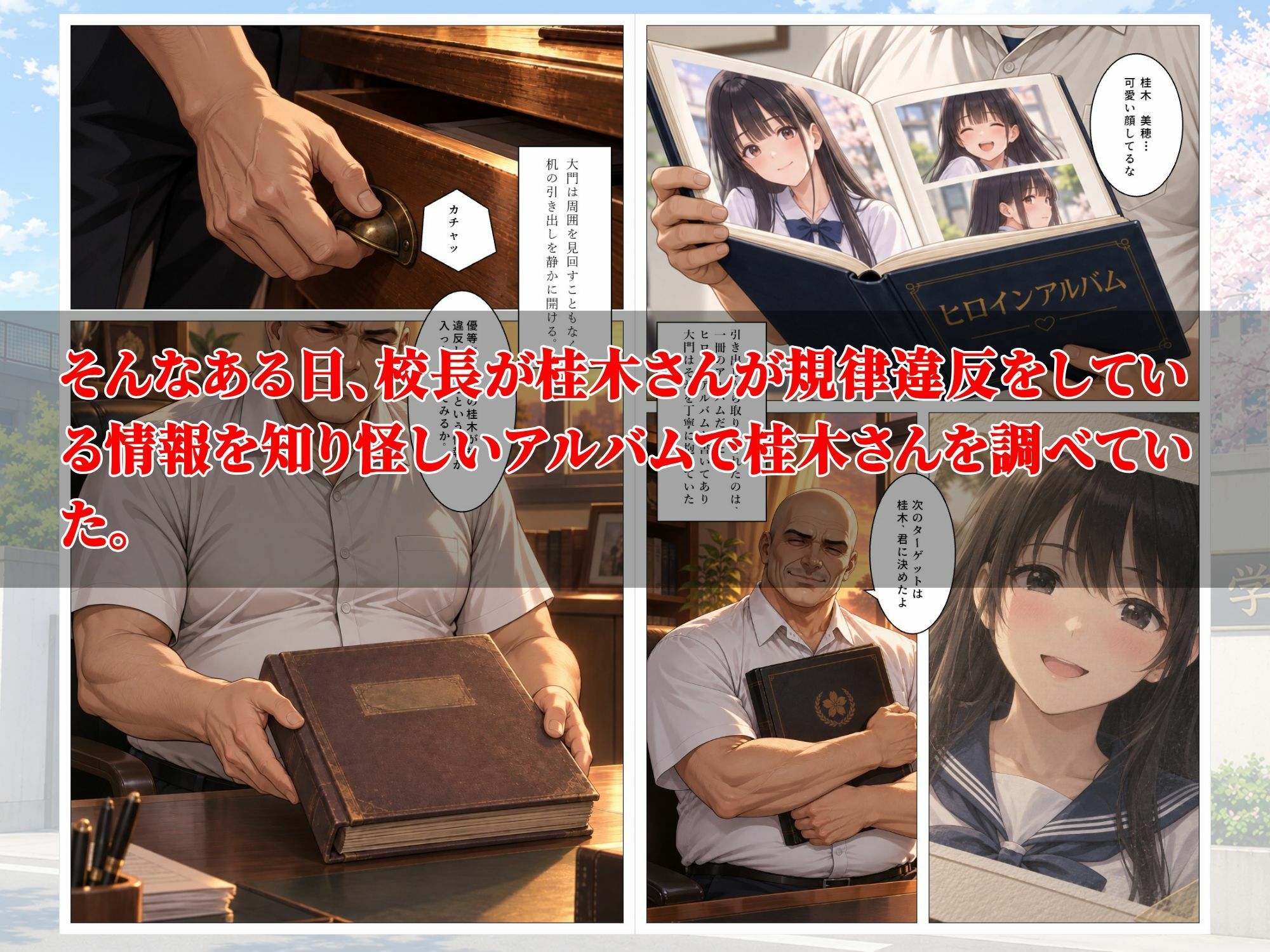 童貞のボクが大好きな優等生ヒロインを目の前で校長に弱みを握られNTRされた話〜桂木 美穂編 サンプル3ページ目