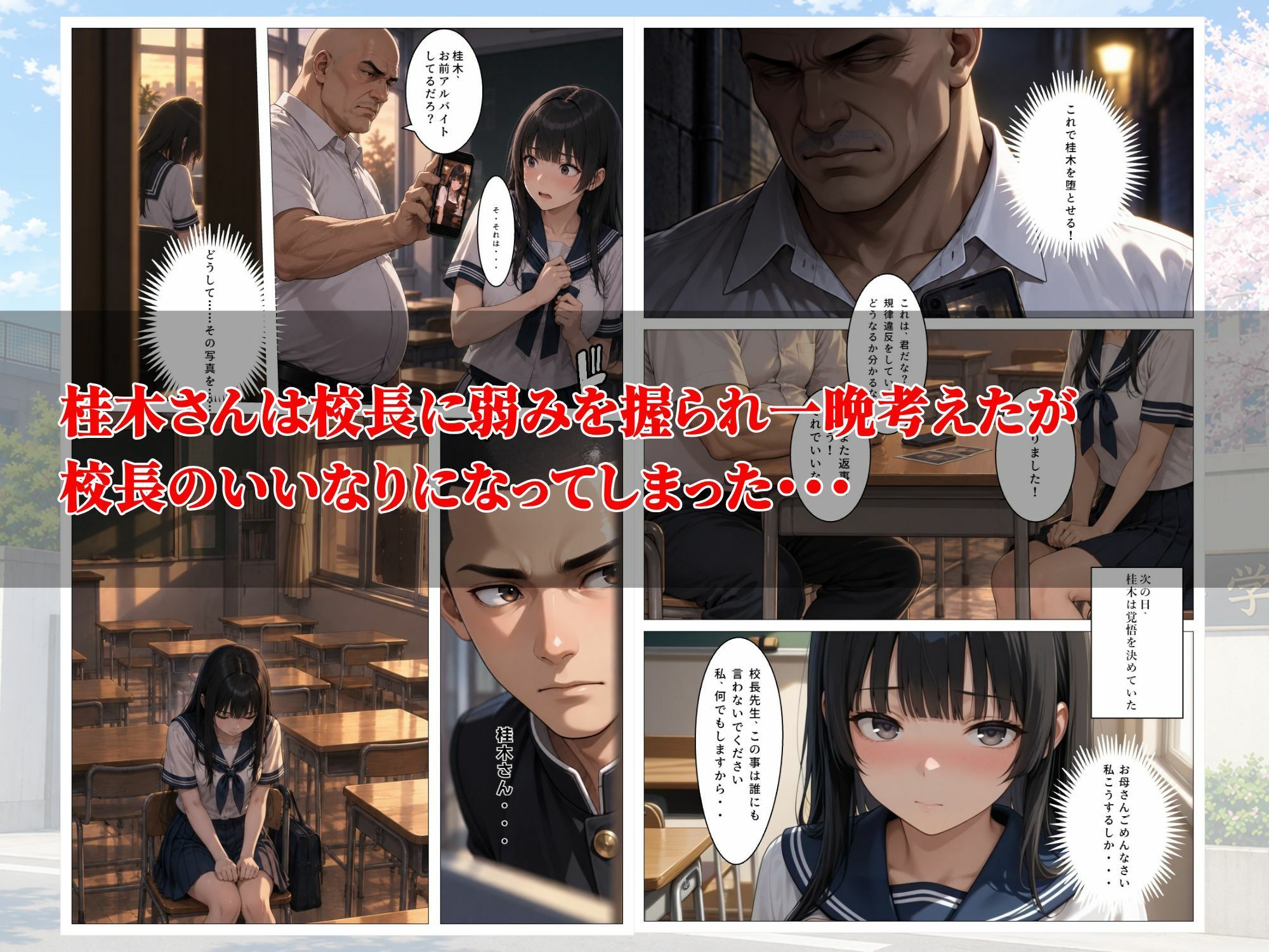 童貞のボクが大好きな優等生ヒロインを目の前で校長に弱みを握られNTRされた話〜桂木 美穂編 サンプル5ページ目