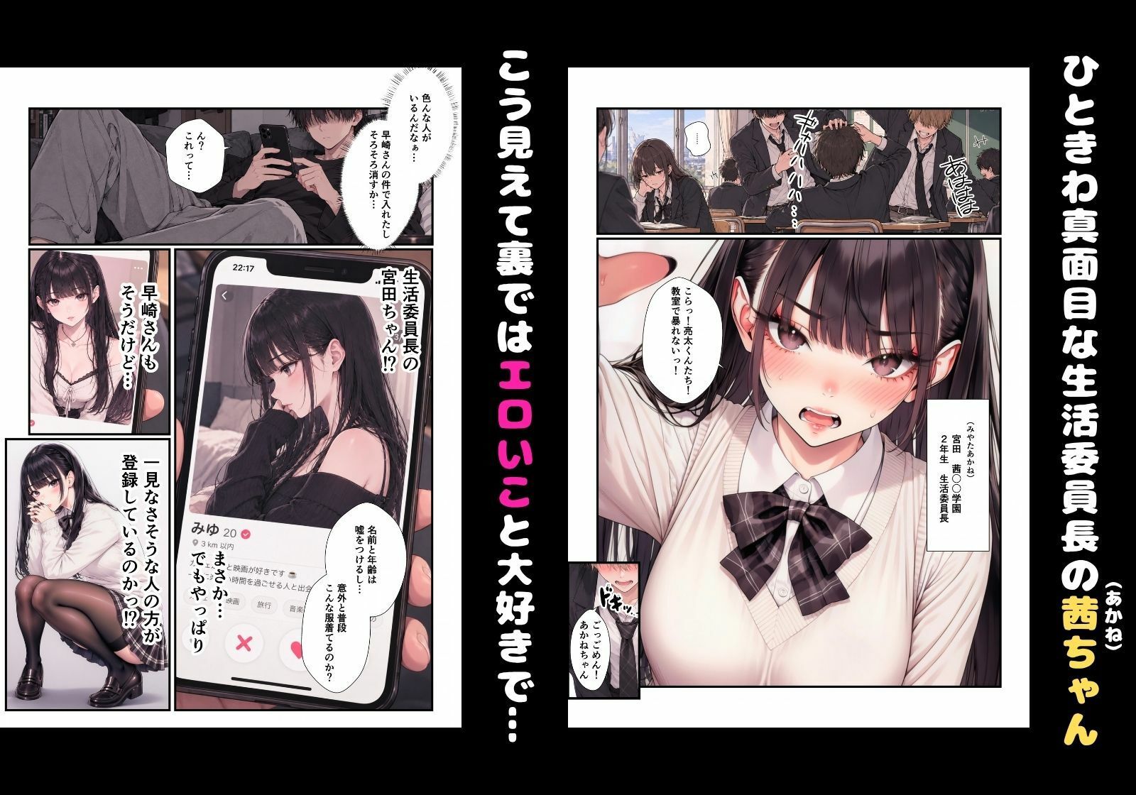 学園の憧れ委員長とクールギャルが隠れビッチで性処理させてくれる話 サンプル5ページ目