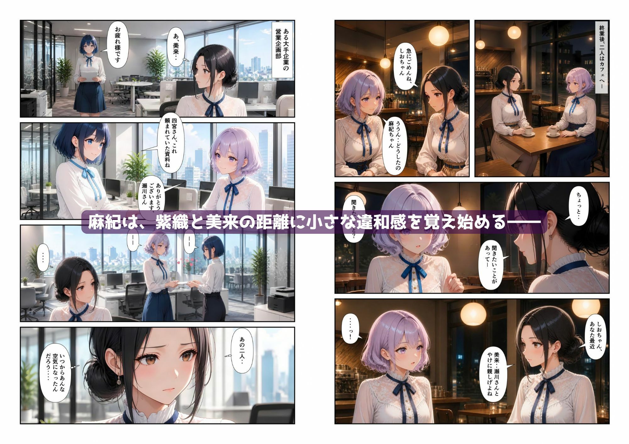 「百合・トライアングル3」〜三人が選んだ恋のかたち〜 サンプル1ページ目