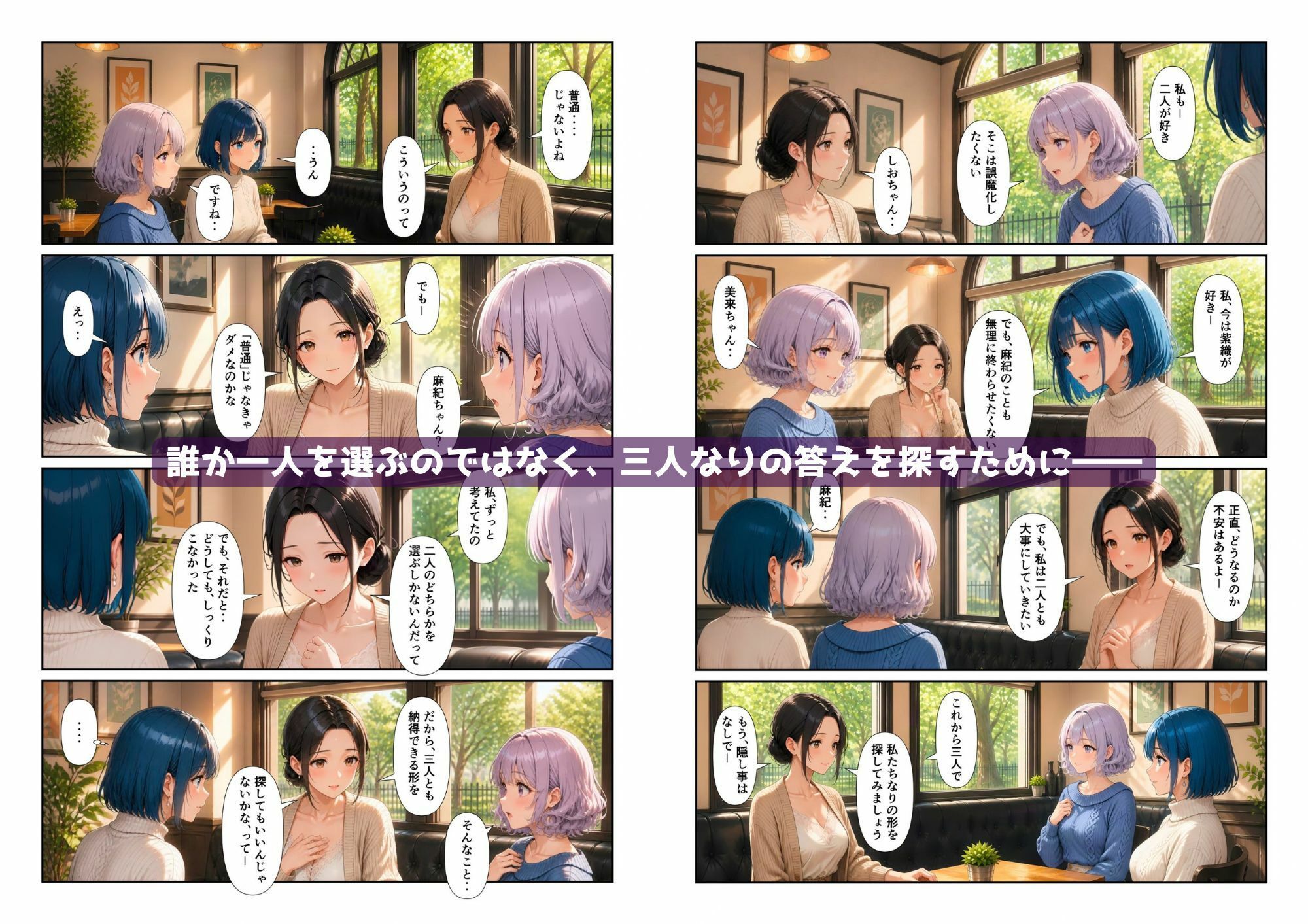「百合・トライアングル3」〜三人が選んだ恋のかたち〜 サンプル6ページ目