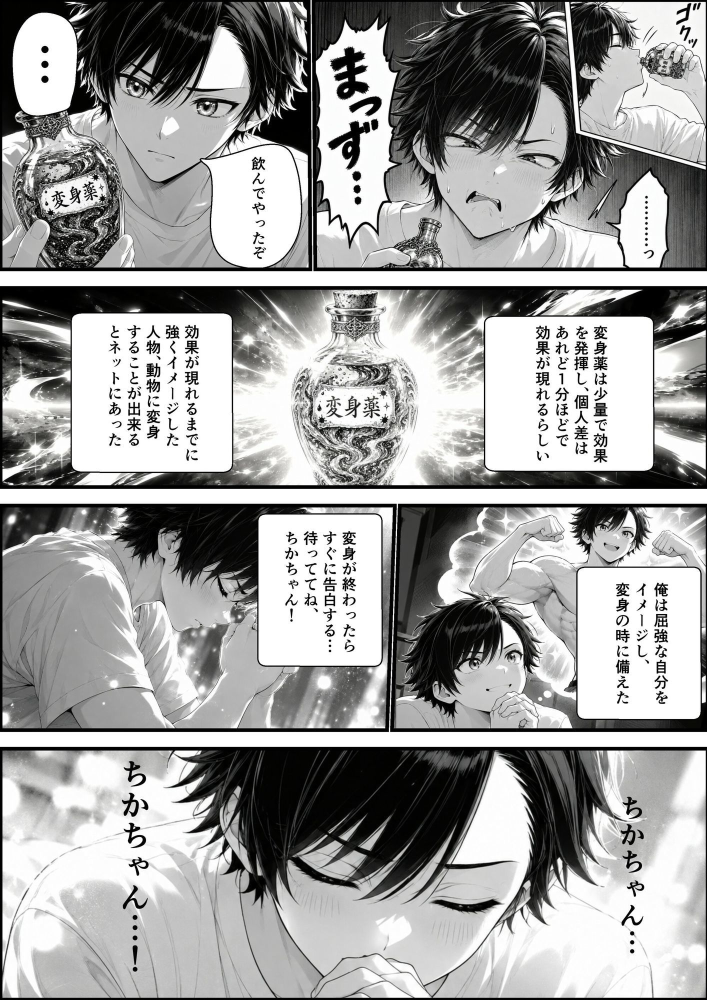 変身薬を使ったら事故で好きな女の子に変身しちゃった件1 サンプル1ページ目