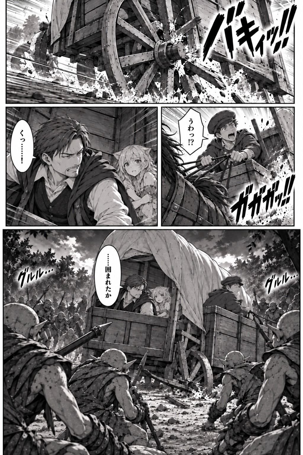 【第1話】社畜だけど転移先の異世界で【ジョブ設定スキル】を駆使して世界滅亡の危機に立ち向かう  〜【最強ハーレム】を築くまで、俺は止まらねぇからよぉ！〜 サンプル5ページ目